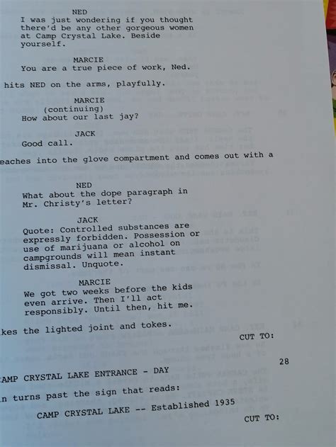 Friday The 13th 1980 Script Screenplay With Signatures Etsy