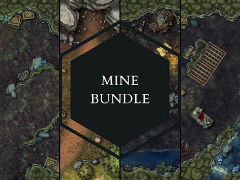 Mine Bundle 2K 4K 4 Battle Maps Dnd Map Dungeons And Dragons Roll20