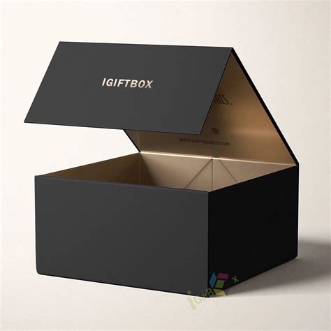 Custom China Wholesale Luxury Black Printed Customized Rigid Folding Foldable Cardboard Packing