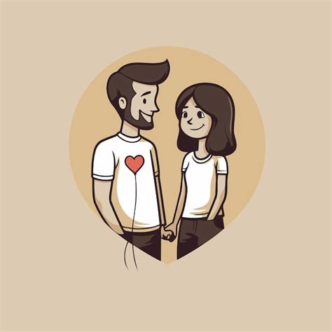 Premium Vector Couple In Love Man And Woman Hugging Each Other Vector