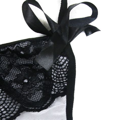 Fashion White Shoulder Straps Lace Trim Mesh Babydoll Lingerie Sleepwear Dress N