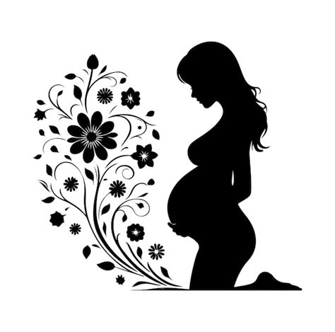 Premium Vector Pregnant Woman Silhouette Vector