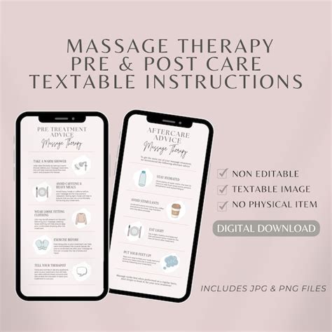 Pre And Post Care Card Template Etsy