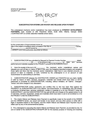 Fillable Online Interim Lien Waiver And Release Upon Paymentdoc Fax