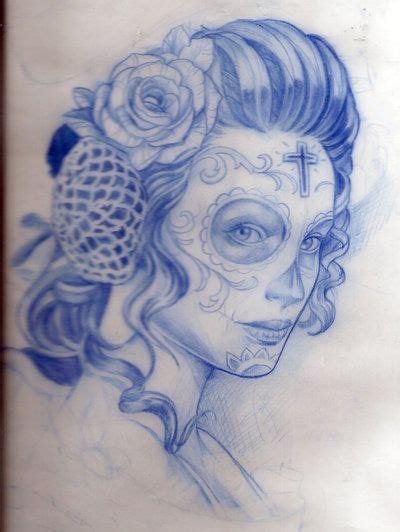 Day Of The Dead Tattoo Sketch By Mojoncio