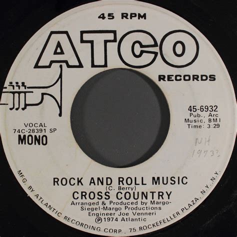 Cross Country Rock And Roll Music 1974 Vinyl Discogs