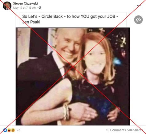 Posts Smearing Biden Psaki Use A Doctored Photo Fact Check