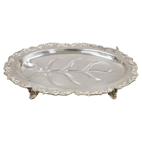 Tiffany And Co Silver Soldered Oval Footed Tray Dated At Stdibs