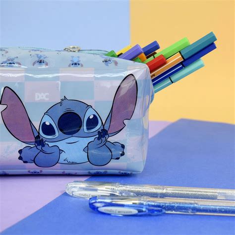 Estojo Grande Disney Stitch zíper DAC AQUARELE PAPELARIA