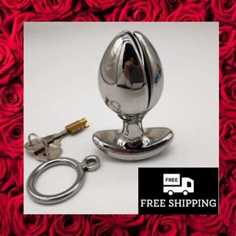 Open Able Anal Plugs Heavy Anus Beads Lock Male Chastity Etsy