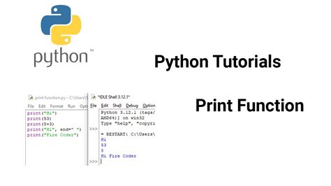 Python Print Function Youtube