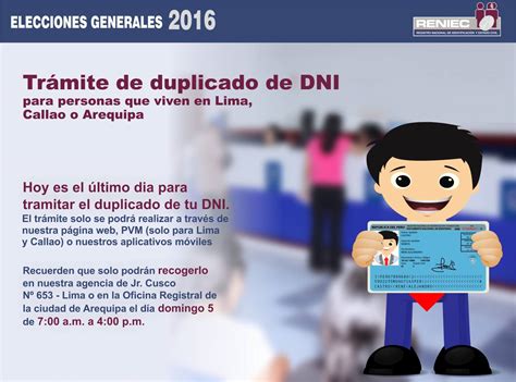 Reniec Atiende Hoy Hasta Las 19 00 Horas Para Recoger DNI Noticias