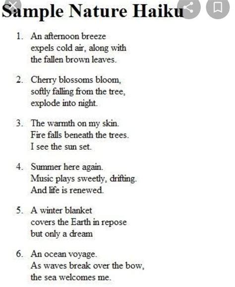 Make A Poem About Nature Using Haikupls Help I Really Need This Now