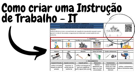 Como criar uma instrução de trabalho Procedimento de Manutenção YouTube