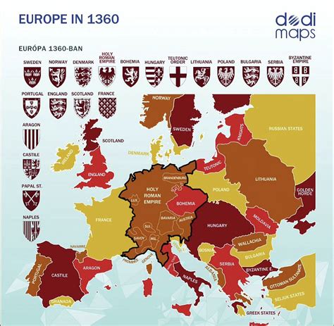 Mapa Europy Z Roku