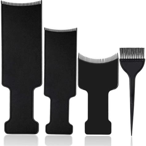 4 Pieces Balayage Highlighting Board And Brush Kit 3 Pieces Flat Top