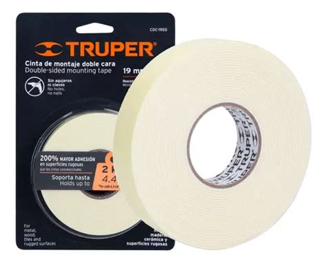 Cinta Doble Cara De 19 Mm X 5 M Truper 11725