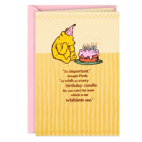 Disney Winnie The Pooh Wishes Come True Birthday Card Greeting Cards