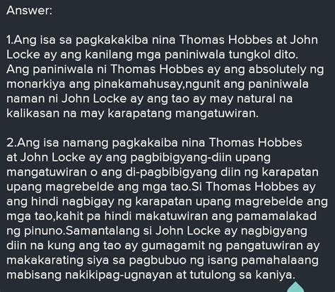 Mga Gawain Gawain Good Idea Panuto Paghambingin Ang Kaisipan Ng