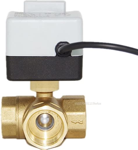 Brass Motorized Ball Valve 3 Wire Two Control Electric Actuator Ac220v