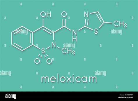 Meloxicam Nsaid Drug Molecule Skeletal Formula Stock Photo Alamy