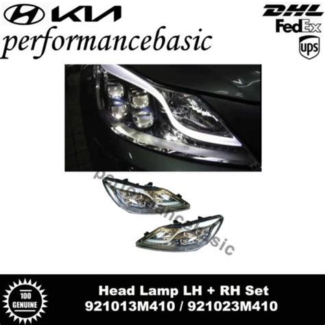 New Led Head Lamp Lh Rh Set Oem For Hyundai Genesis Sedan Ebay