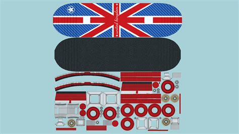 Skateboard 05 Union Jack 3d Model By Gsommer