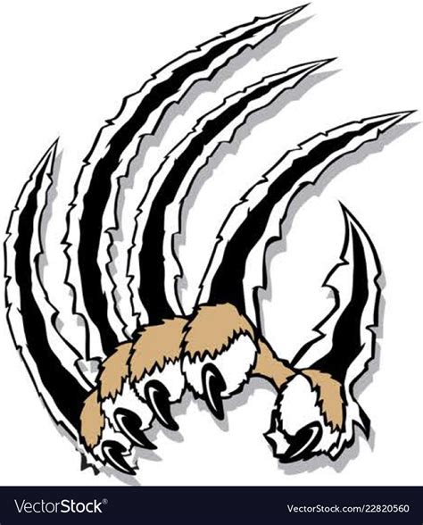 Cat Claw Logo Mascot Royalty Free Vector Image
