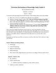 StudyGuide Exam3 Docx Victorious Declarations Of Knowledge Study