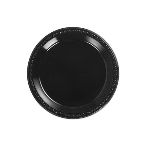 Huhtamaki Chinet Heavyweight Plastic Plates Inches Black