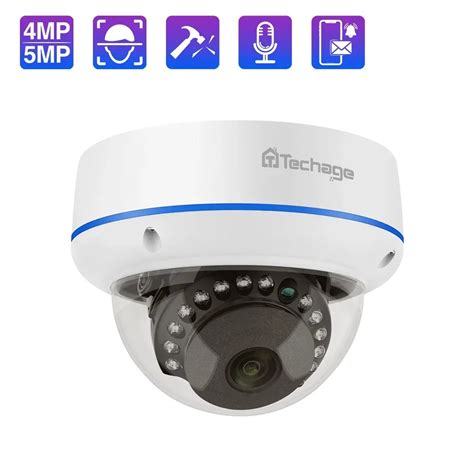 IP-камера Techage H.265 HD 4 МП комнатная с POE, антивандальная ...
