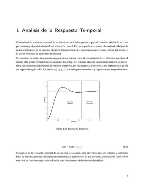 An Lisis De La Respuesta Temporal