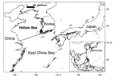 1 Map And Location Of The Yellow Sea Download Scientific Diagram