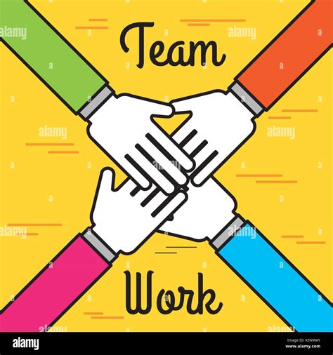 Unity Of Business Hands Concept For Teamwork Collaboration Vector Stock