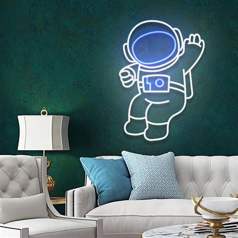 Glowneon Astronaut Neon Signs Spaceman Led Sign Wall Decoration