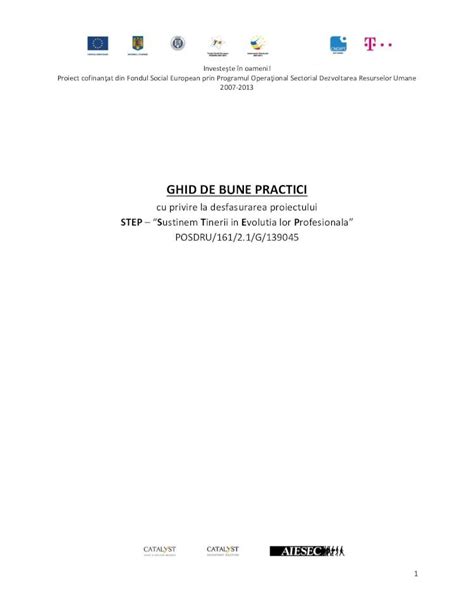 PDF Ghid De Bune Practici Proiect STEP DOKUMEN TIPS