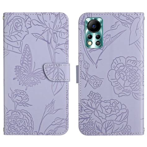 For Infinix Hot 11s NFC HT03 Skin Feel Butterfly Embossed Flip Leather