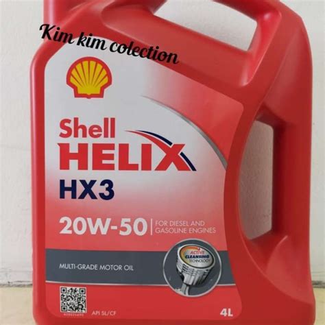Promo Shell Helix Hx3 Sae 20w 50 20w50 Oil Oli Mobil Galon 4l Diskon