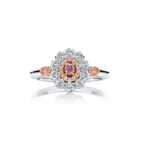 Altair Platinum and rose gold Argyle pink diamond ring