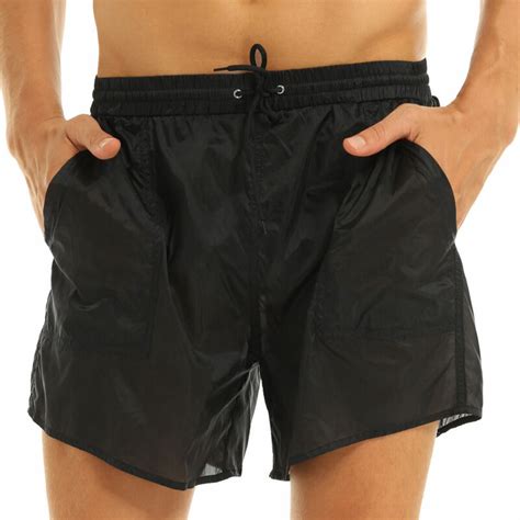 Herren Transparent Badehose Badeshorts Strand Shorts Schwimmen Trunk