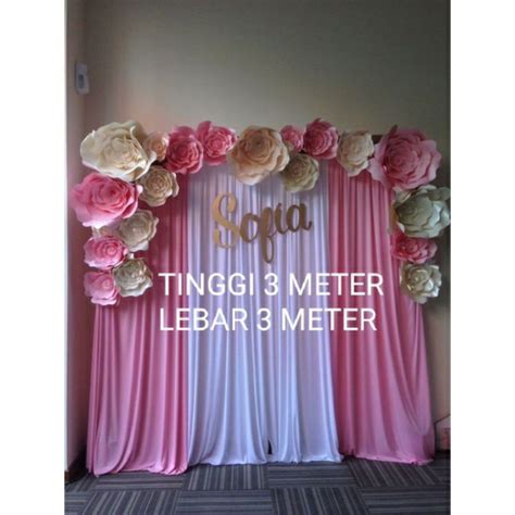 Jual BACKGROUND TINGGI 3 METER LEBAR 3 METER KAIN KILAP FILAMIN