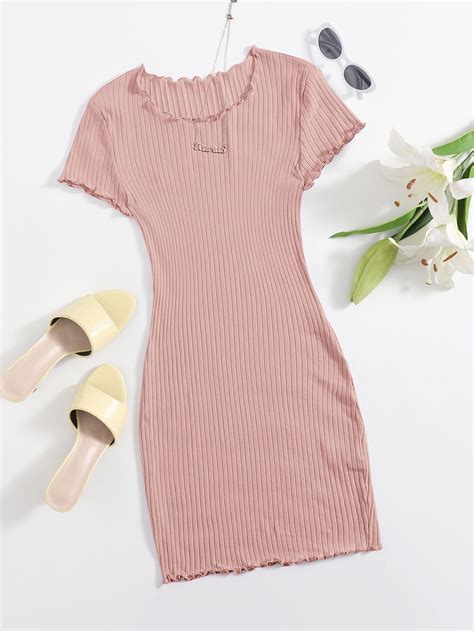 Baby Pink Casual Collar Cap Sleeve Fabric Plain Bodycon Embellished