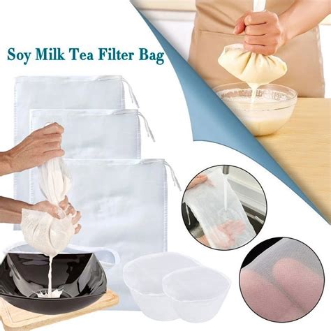 Mesh Food Strainer Bags Straining Milk Soy Milk Yogurt Fruit Juice Wine Strainers Filter Nut