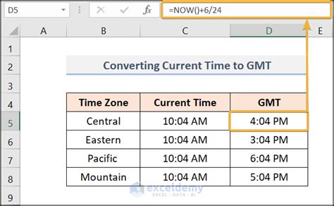 How To Convert Time Zones In Excel 3 Ways Exceldemy