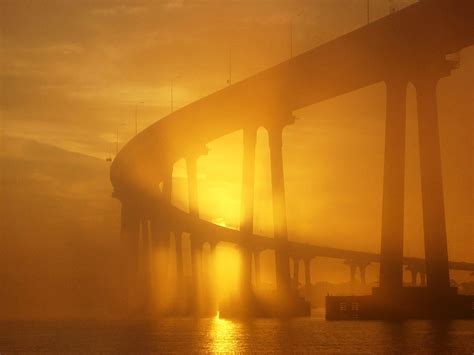 Download Foggy San Diego Coronado Bay Wallpaper