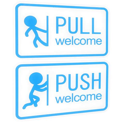 2 Pcs Emblems Pull Push Door Sign Pull Indication Sign Pull And Push Signs Push Pull Signage