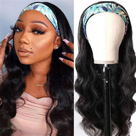 Amazon Headband Wig Human Hair Kinky Curly 18 Inch None Lace