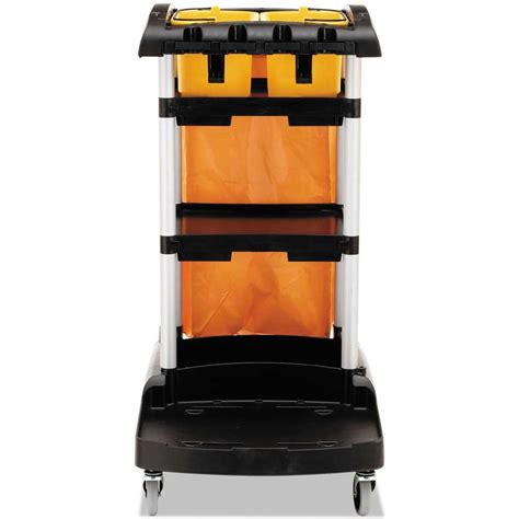 Janitor Cart Rubbermaid 9T72 High Capacity Black/Yellow