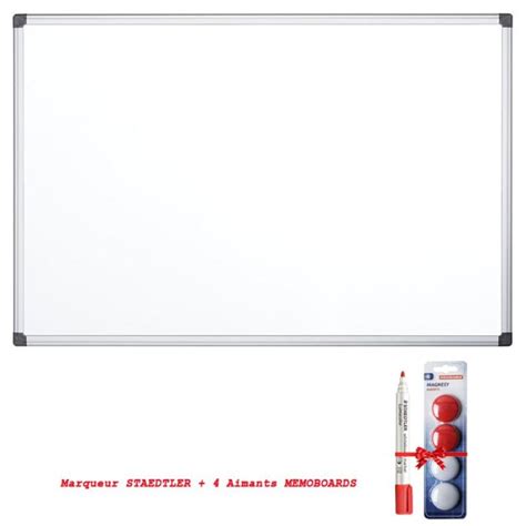 Tableau Blanc Magnétique 100 x 200 cm 4 Aimants Marqueur