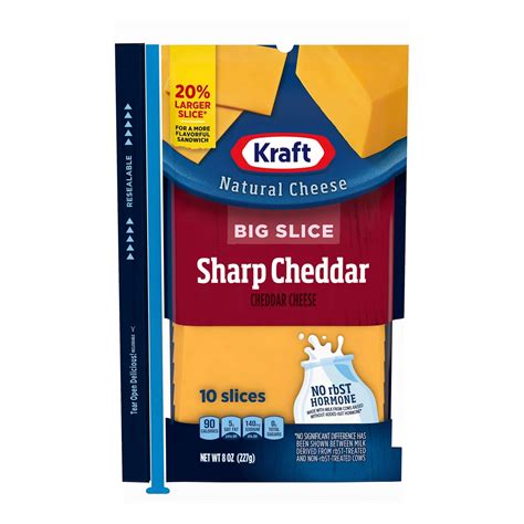 Kraft Sharp Cheddar Big Slice Cheese - Shop Cheese at H-E-B